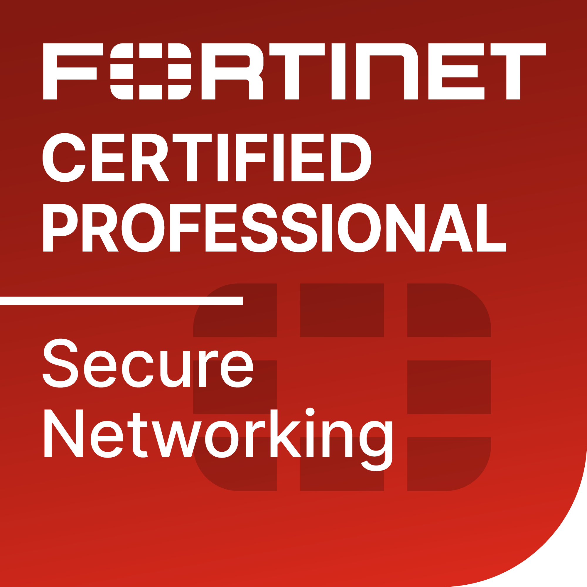 Selo Fortinet Certified Professional Secure Networking