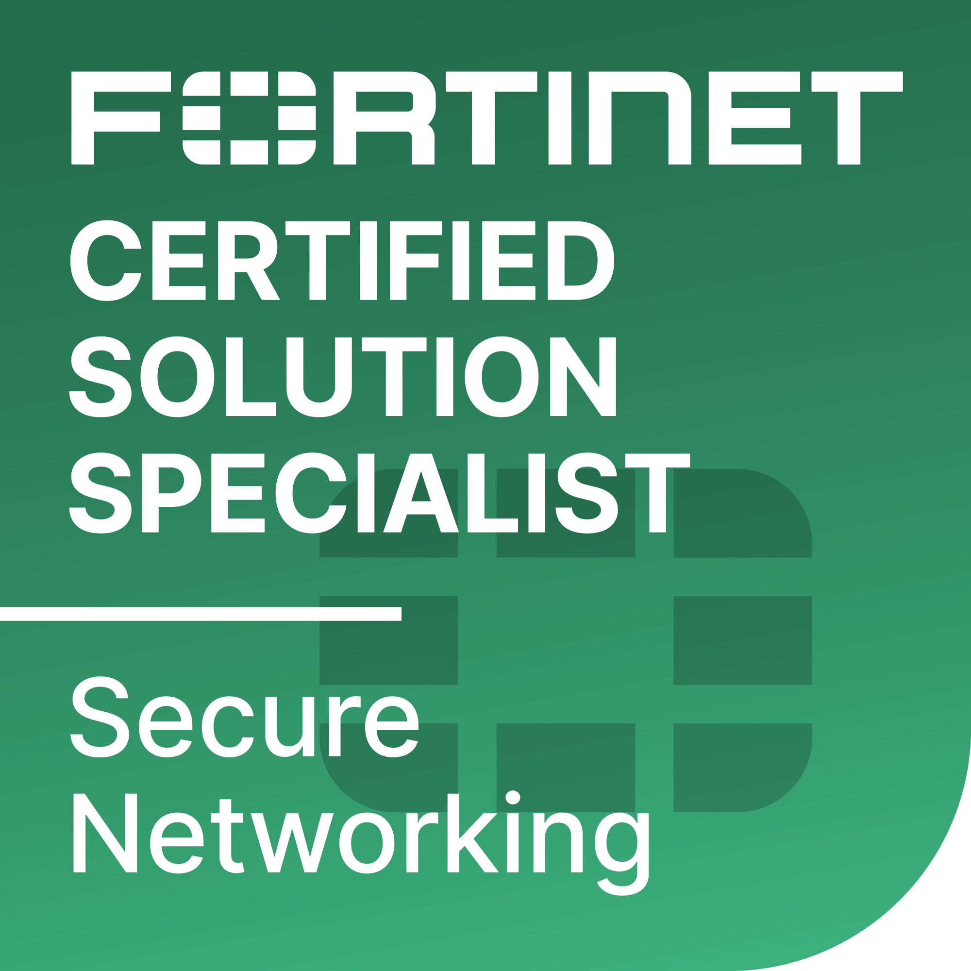 Selo Fortinet Certified Solution Specialist Secure Networking